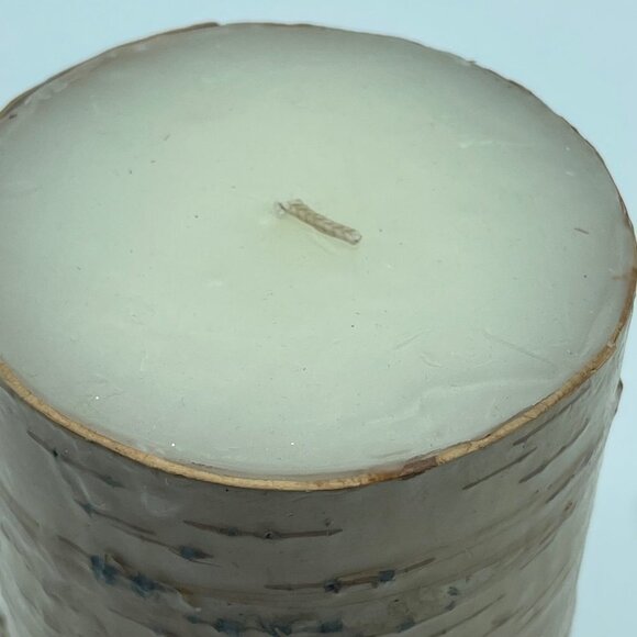 Large Candle Brown Tan Tree Trunk Log - Picture 11 of 11